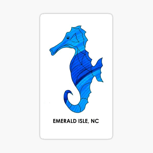 Blue Sea Horse (Emerald Isle, NC) Sticker