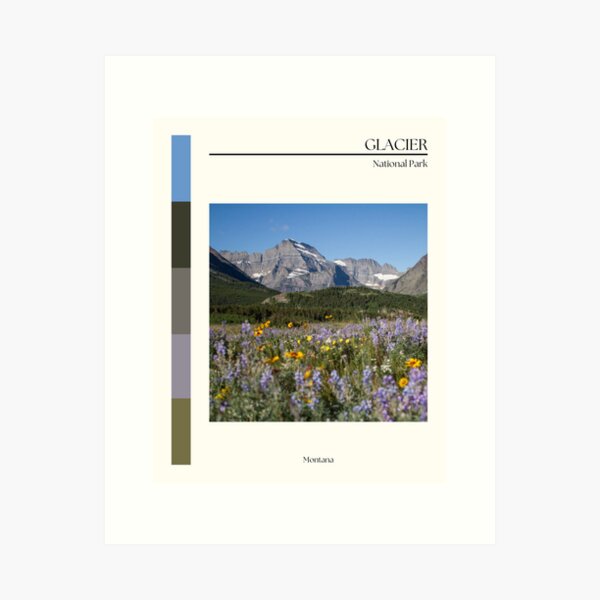 Item preview, Glacier National Park poster designed and sold by Sampai811.