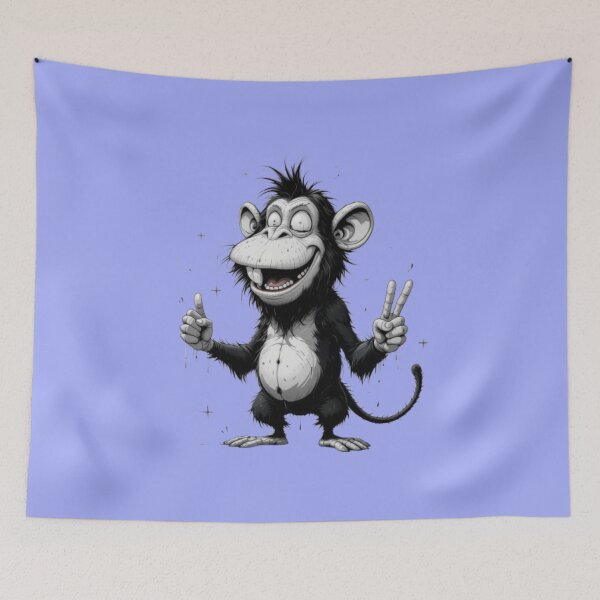 Item preview, Naughty Monkey in Action designed and sold by 0penvimark.
