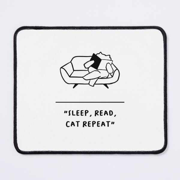 Item preview, "Sleep, Read, Cat Repeat" | Adorable Cat Illustration designed and sold by RM-Journey.
