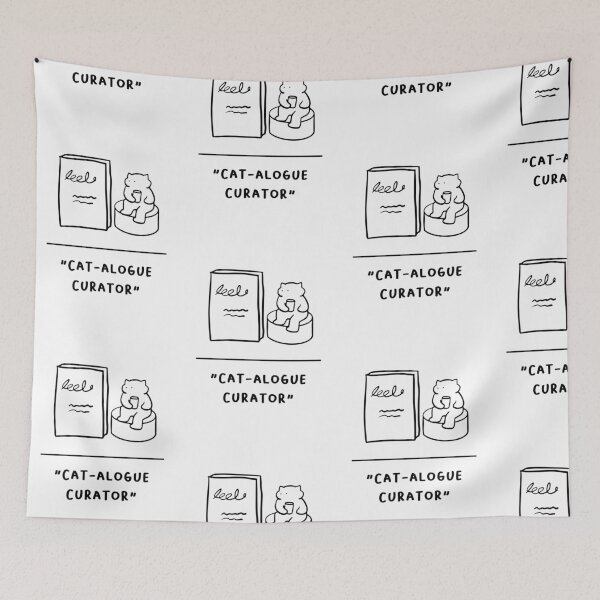 Item preview, "Cat-alogue Curator" | Adorable Cat Illustration designed and sold by RM-Journey.