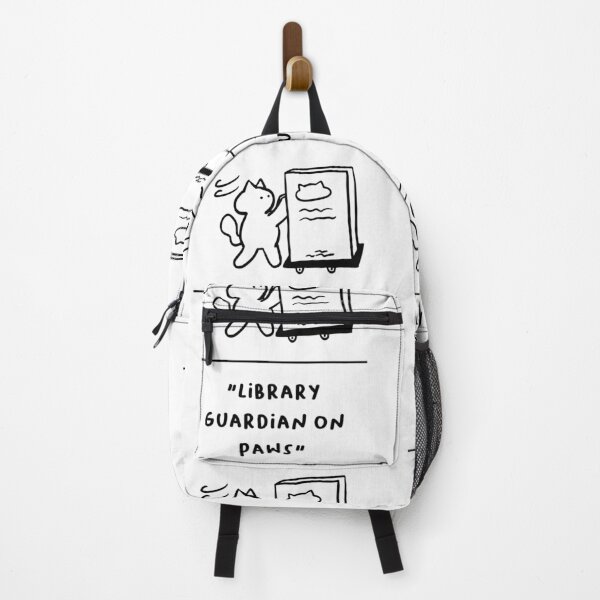 Item preview, "Library Guardian on Paws" | Adorable Cat Illustration designed and sold by RM-Journey.