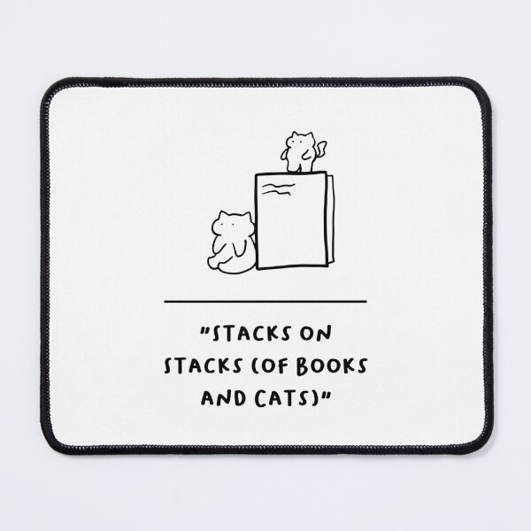Item preview, "Stacks on Stacks (of Books and Cats)" | Adorable Cat Illustration designed and sold by RM-Journey.