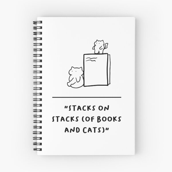 Item preview, "Stacks on Stacks (of Books and Cats)" | Adorable Cat Illustration designed and sold by RM-Journey.