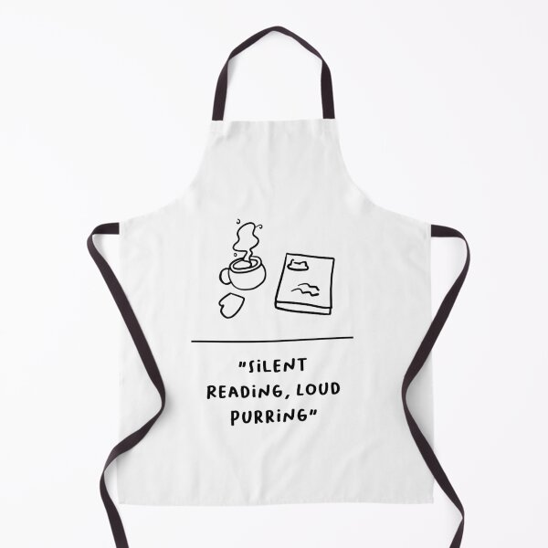 Item preview, "Silent Reading, Loud Purring" | Adorable Cat Illustration designed and sold by RM-Journey.