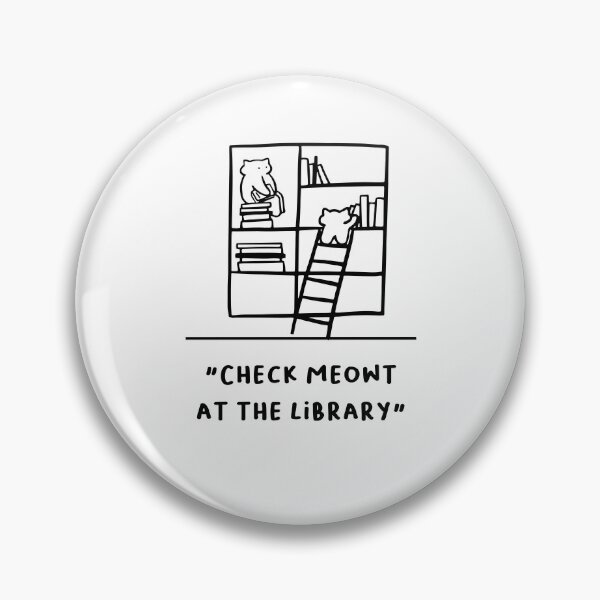 Item preview, "Check Meowt at the Library" | Adorable Cat Illustration designed and sold by RM-Journey.