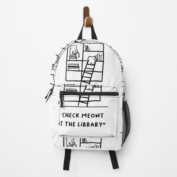 Item preview, "Check Meowt at the Library" | Adorable Cat Illustration designed and sold by RM-Journey.