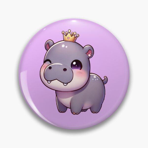 Item preview, Adorable Kawaii Baby Pygmy Hippo: Happy Splash designed and sold by VultureXP.