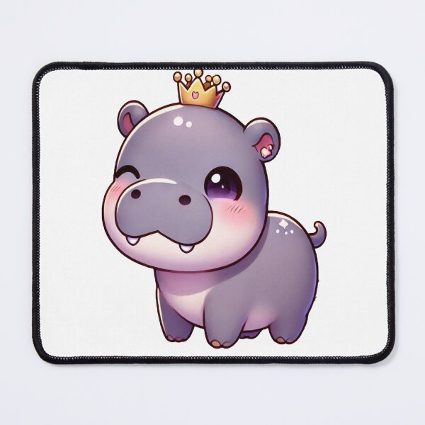 Item preview, Adorable Kawaii Baby Pygmy Hippo: Happy Splash designed and sold by VultureXP.