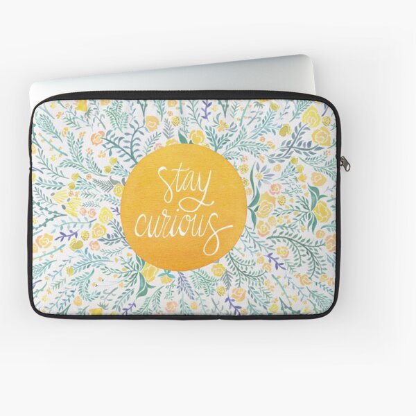 Stay Curious – Yellow & Green Laptop Sleeve