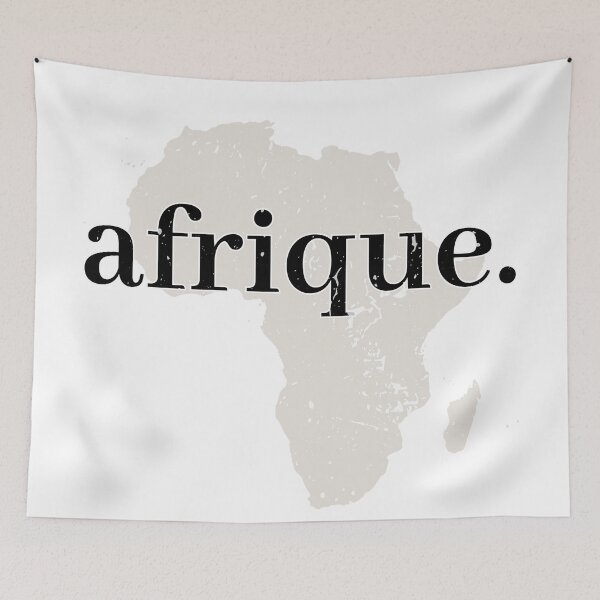 Item preview, Minimalist Africa Map – "Afrique" Design in Neutral Tones designed and sold by Kola-Kory.