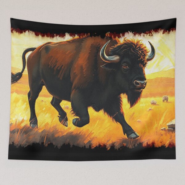 Item preview, Plains Buffalo - Running American Buffalo Artwork designed and sold by NaturePrints.
