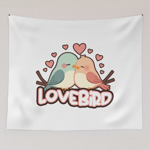 Item preview, Cuddling Lovebird Cute birds designed and sold by SleekVisuals.