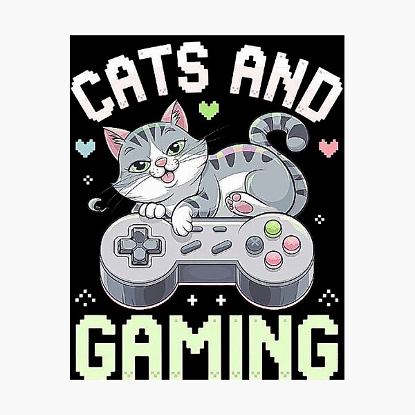 Item preview, Cute Cat and Gaming Controller Design designed and sold by love3617.