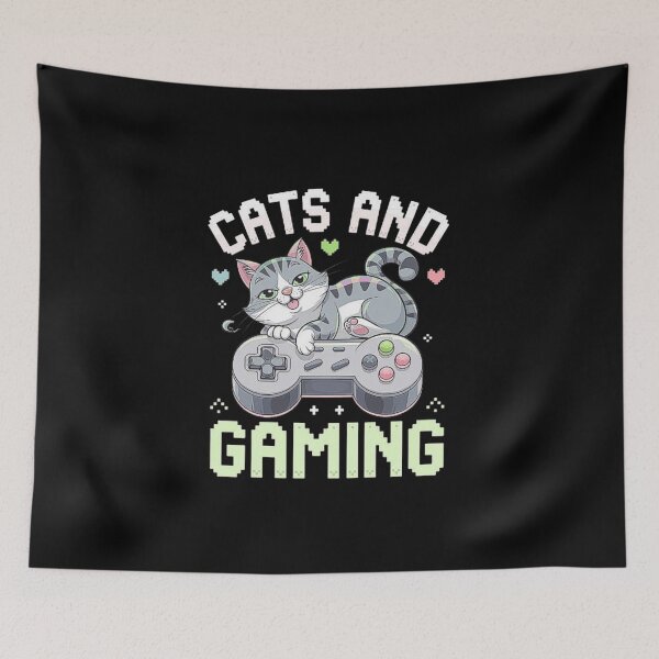 Item preview, Cute Cat and Gaming Controller Design designed and sold by love3617.
