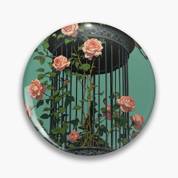 Item preview, Springtime sanctuary birds gather at the bloomcovered metal designed and sold by ShroomForge.