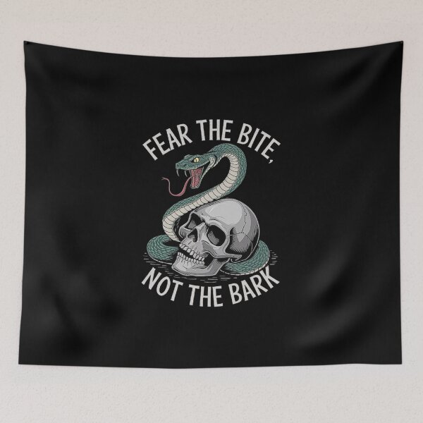 Item preview, Fear the Bite Skull and Snake Tattoo Design designed and sold by love3617.