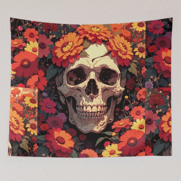 Item preview, Sunlit symphony of life and death skull among designed and sold by ShroomForge.