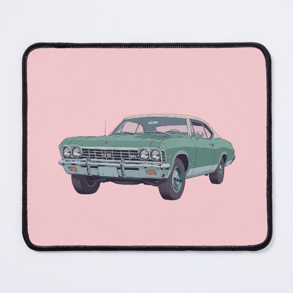 Item preview, Retro radiance forest green chevy in pastel pink designed and sold by kahida.