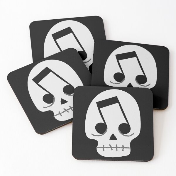 Item preview, goth music note eyes skull designed and sold by Gossip Rag.