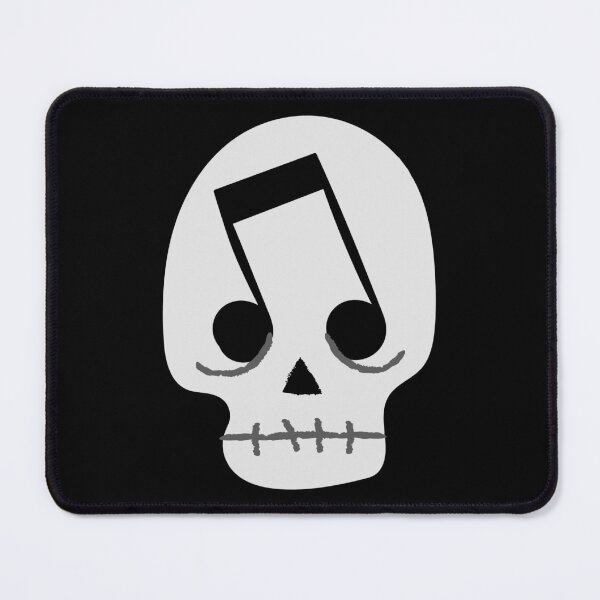 Item preview, goth music note eyes skull designed and sold by Gossip Rag.
