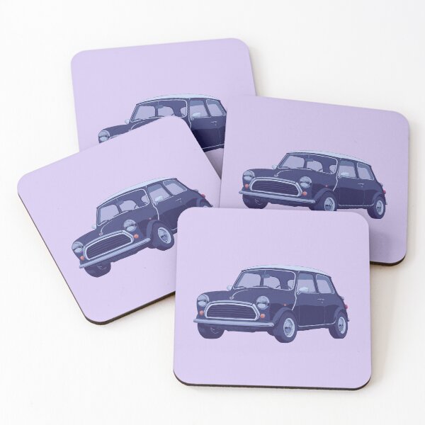 Item preview, Sleek black mini in lavender pastels comic style designed and sold by kahida.