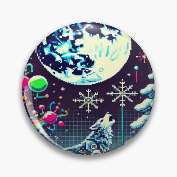 Item preview, Mechanical Wolves in Miró’s Frost – Perfect Gift for Holidays designed and sold by Imaginarium of Chaos falcon88 .