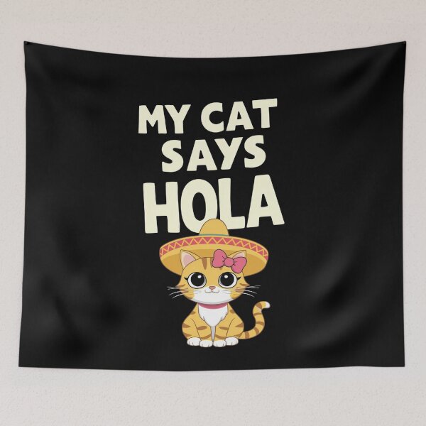 Item preview, My Cat Says Hola Gift For Language Teachers Who Love Cats designed and sold by CosmicFreedom9.