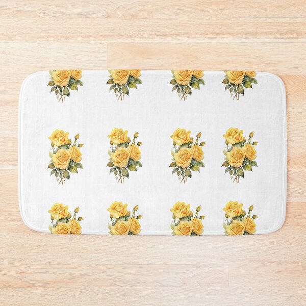 Item preview, yellow rose bouquet set watercolor designed and sold by EmeraldeaArt.