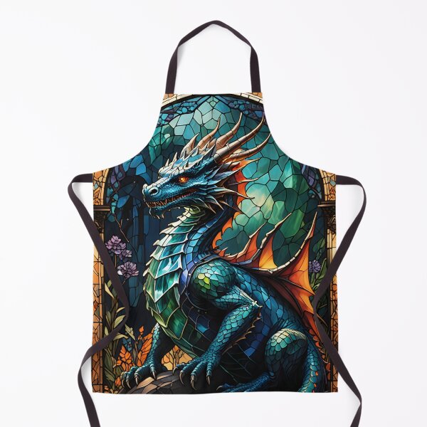 Aperçu de l'œuvre Dragon en vitrail créée et vendue par ChanceTwoArt.