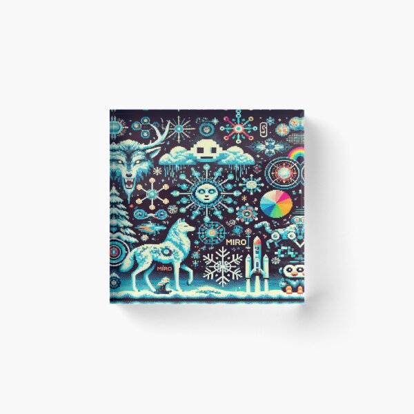 Item preview, Alien Penguins in Miró’s Snowstorm – Perfect Gift for Holidays designed and sold by Imaginarium of Chaos falcon88 .