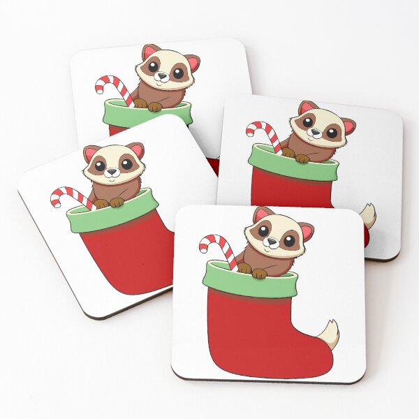 Item preview, Festive Ferret in a Holiday Stocking designed and sold by omerfdln34.