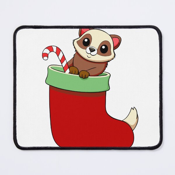 Item preview, Festive Ferret in a Holiday Stocking designed and sold by omerfdln34.