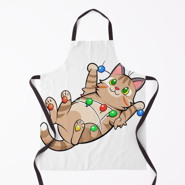 Item preview, Playful Tabby Cat Batting at Christmas Ornaments designed and sold by omerfdln34.