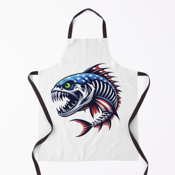 Item preview, Patriotic Skeleton Fish | Fierce American Flag Design designed and sold by WayoftheWater.