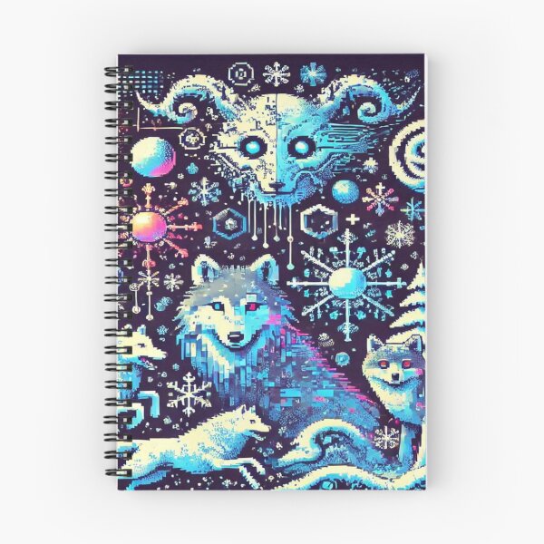 Item preview, Miró’s Glitching Snow Spirits – Perfect Gift for Holidays designed and sold by Imaginarium of Chaos falcon88 .