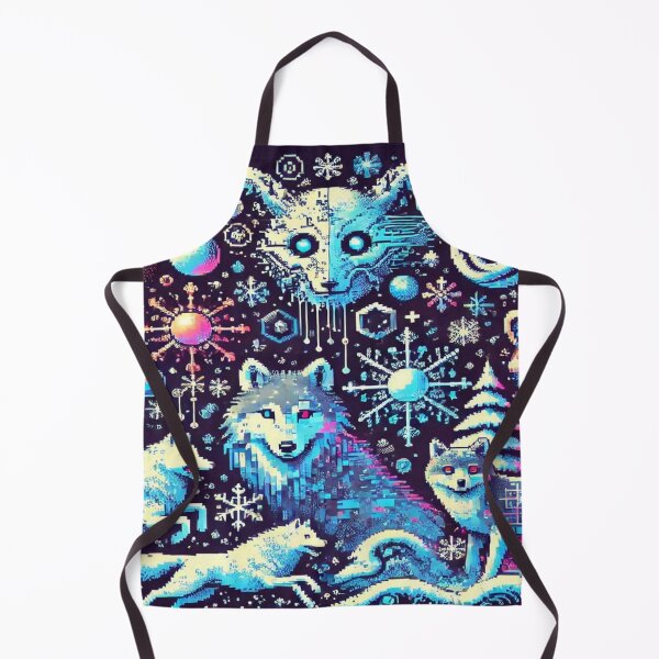 Item preview, Miró’s Glitching Snow Spirits – Perfect Gift for Holidays designed and sold by Imaginarium of Chaos falcon88 .