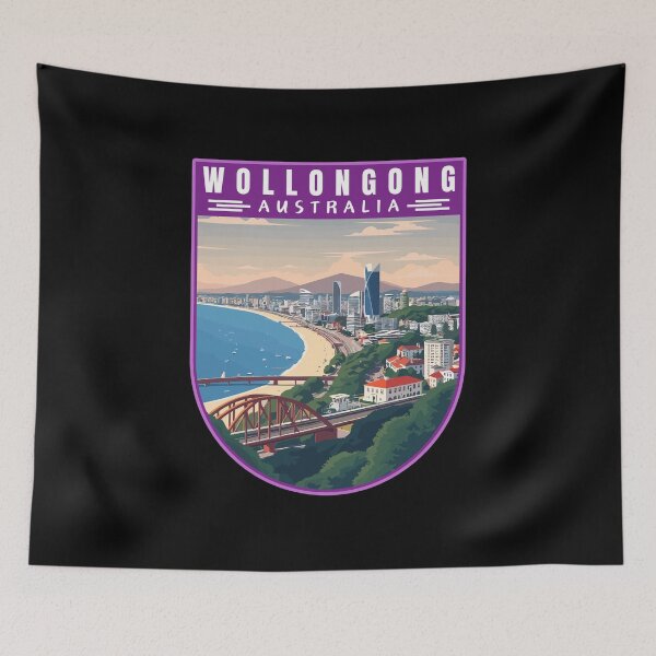 Item preview, Wollongong in New South Wales Australia Art Travel Emblem designed and sold by MaateoDesign.