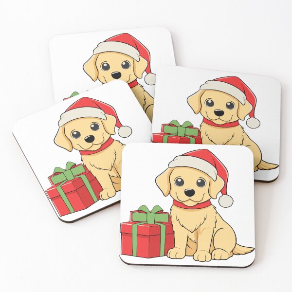 Item preview, Small Golden Retriever Puppy with a Santa Hat designed and sold by omerfdln34.