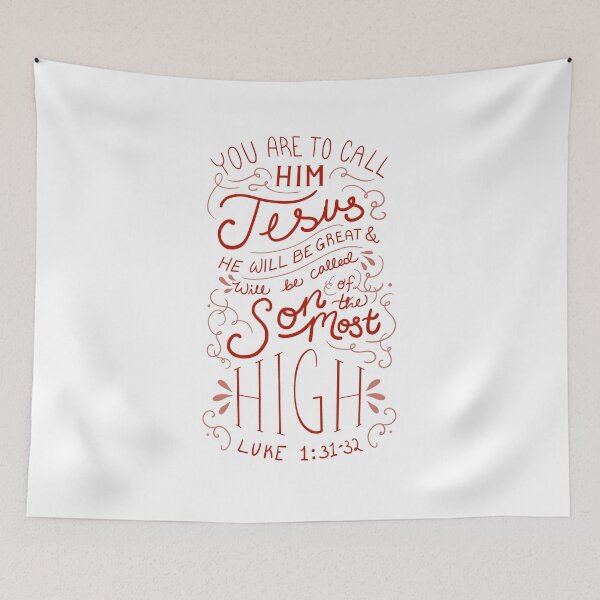 Item preview, You Are To Call Him Jesus Luke 1:31 | Red Two-Tone | Christian | Luke Bible Verses | Christmas designed and sold by InHisImageGifts.