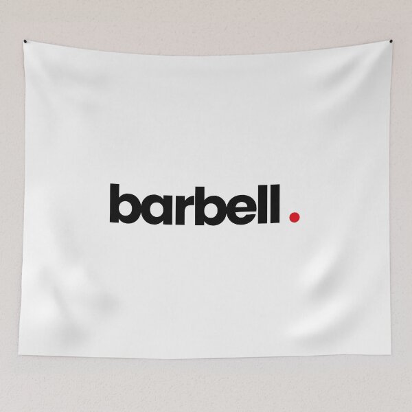 Item preview, Barbell. Minimalistic Typography Design designed and sold by gymmanga.