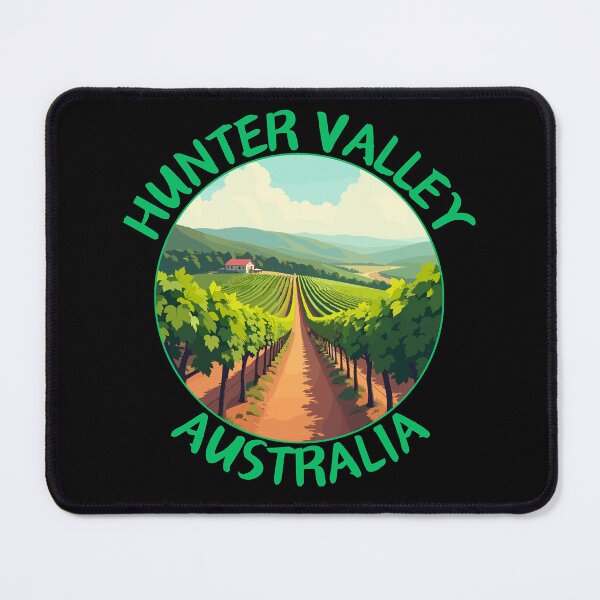 Item preview, Hunter Valley Vineyard in New South Wales Australia Retro Art Travel Emblem designed and sold by MaateoDesign.