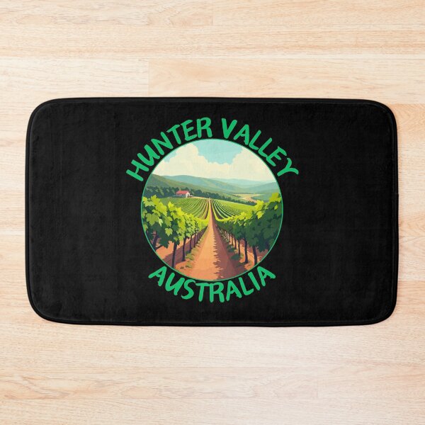 Item preview, Hunter Valley Vineyard in New South Wales Australia Retro Art Travel Emblem designed and sold by MaateoDesign.