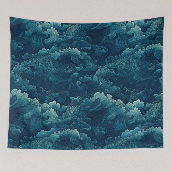 Item preview, Blue waves designed and sold by PsionicVoid.