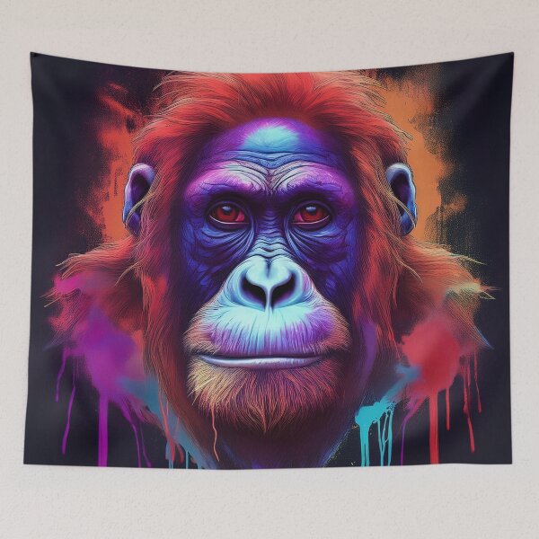 Item preview, Orangutan in Neon Graffiti style designed and sold by Boxing Kangaroo Retail Company.