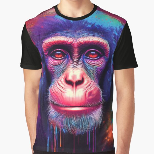 Item preview, Chimpanzee in Neon Graffiti style designed and sold by Boxing Kangaroo Retail Company.