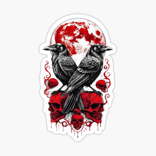 Item preview, Ravens on a Blood Moon designed and sold by JessLoflin.