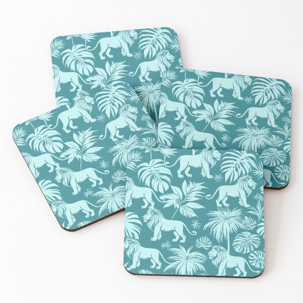 Item preview, Lion’s Jungle Retreat In Blue designed and sold by Fezzyboo.
