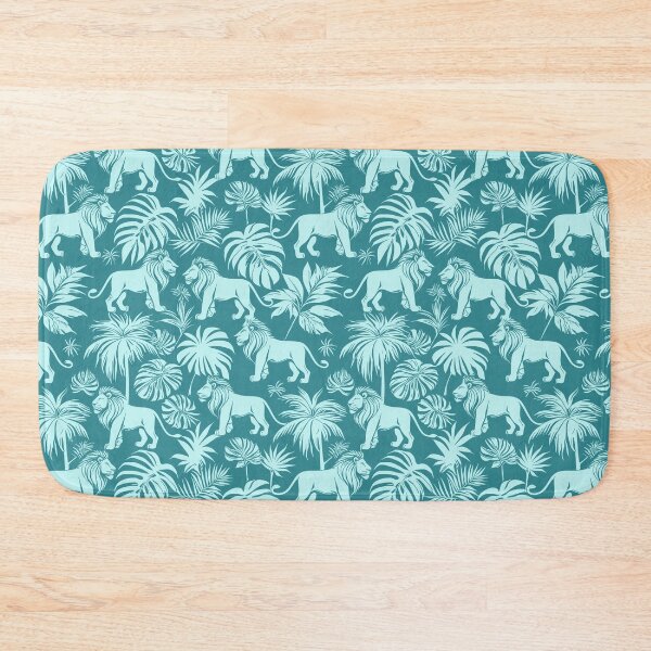 Item preview, Lion’s Jungle Retreat In Blue designed and sold by Fezzyboo.