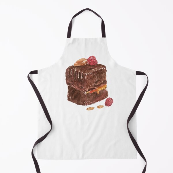 Item preview, Watercolor Brownie With Caramel & Raspberries designed and sold by daphsam.